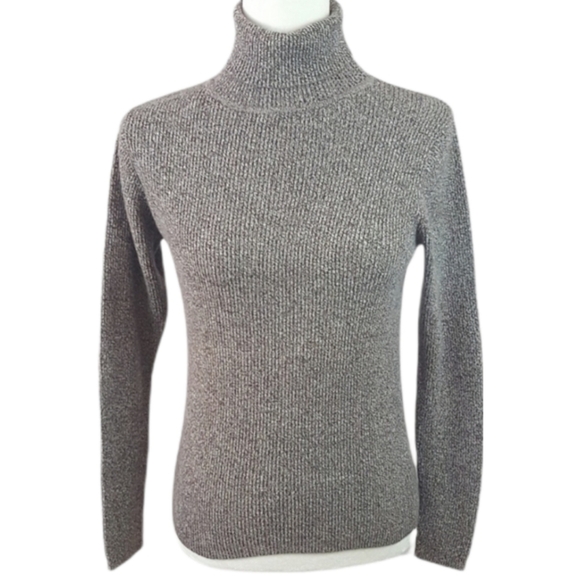 Moda International Sweaters - Moda International 80's Brown Ribbed Turtleneck